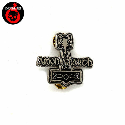 PIN AMON AMARTH : GOAT SKULL WITH THOR HAMMER