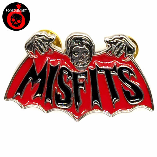 PIN MISFITS - GHOST SKULL RED